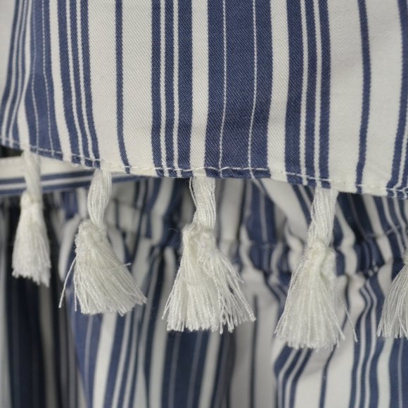 Isabel Maternity | One- shoulder  ruffle  Dress size small  stripe - Picture 8 of 10